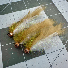 Load image into Gallery viewer, Extra Heavy Tan Ice Perch Fly Pattern by Trout Trap Flies