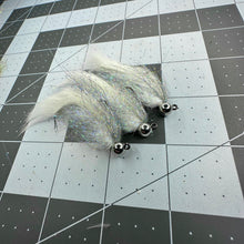 Load image into Gallery viewer, Extra Heavy White Ice Perch Fly Pattern by Trout Trap Flies