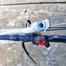 Load image into Gallery viewer, Pyramid Lake Cyclops Popcorn Beetle Flies in action, Peach and Black