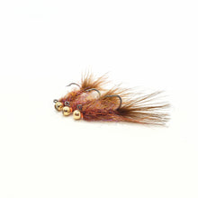 Load image into Gallery viewer, Canadian Brown Tungsten Balanced Leech Flies - 3 Pack