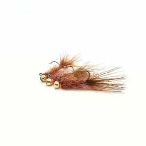 Canadian Brown Tungsten Balanced Leech Flies - 3 Pack