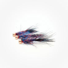 Load image into Gallery viewer, Midnight Cowboy Tungsten Balanced Leech Flies - 3 Pack