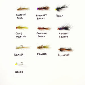 Trout Trap Flies Tungsten Balanced Leech Colors