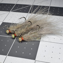 Load image into Gallery viewer, Silver Gray Tungsten Balanced Leech Flies - 3 Pack
